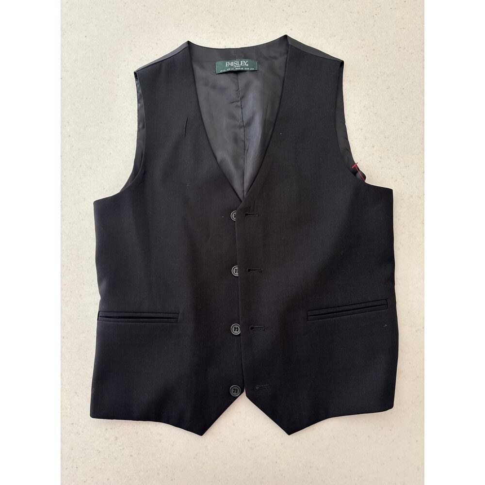 Vintage Paisley London Black Waistcoat Vest Women’s US 14
Tailored Button Front - Picture 1 of 9